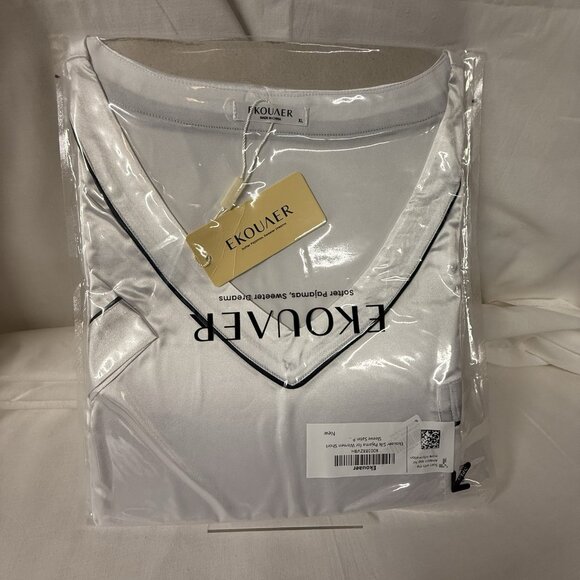 Ekouaer Women Pajama Set XL Short Sleeve Top Shorts - Picture 5 of 7